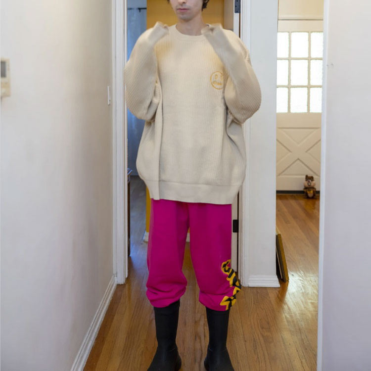 Details for Drew House 2021秋冬笑脸吉祥物米色针织男女毛衣. DR-FW21-060