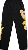 Drew House FW21 Theodore Black Sweatpants Bear Logo Unisex Knitted Joggers. DR-FW21-406 Drew House FW21 Theodore Black Sweatpants Bear Logo Unisex Knitted Joggers. DR-FW21-406