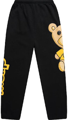 Drew House FW21 Theodore 黑色针织熊标男女同款运动裤. DR-FW21-406 Buy Drew House FW21 Theodore 黑色针织熊标男女同款运动裤. DR-FW21-406