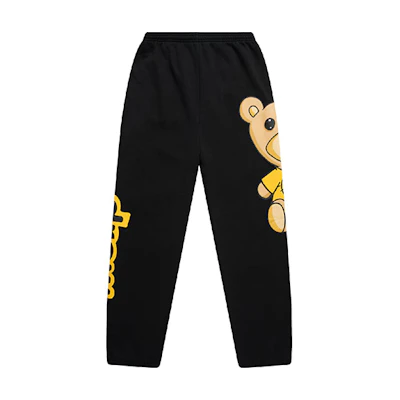 Drew House FW21 Theodore Black Sweatpants Bear Logo Unisex Knitted Joggers. DR-FW21-406