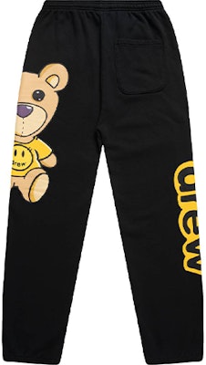 Drew House FW21 Theodore 黑色针织熊标男女同款运动裤. DR-FW21-406 Lookbook Drew House FW21 Theodore 黑色针织熊标男女同款运动裤. DR-FW21-406