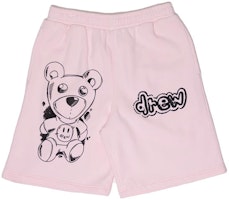 Drew House FW21 Theodore Sketch Bear Logo Sweatshort Pale Pink Unisex. DR-FW21-009 Drew House FW21 Theodore Sketch Bear Logo Sweatshort Pale Pink Unisex. DR-FW21-009
