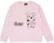 Order Drew House FW21 Theodore Sketch Crewneck Pink Sweater Teddy Print Unisex. DR-FW21-008