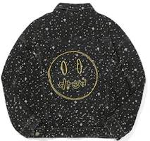 Lookbook Drew House FW21 Trucker Jacket - Starry Night Logo Denim Jacket Unisex Black. DR-FW21-118