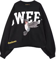 Drew House FW22 Black Sweet Boxy Crewneck Unisex Pullover Sweatshirt. DR-FW22-210 Drew House FW22 Black Sweet Boxy Crewneck Unisex Pullover Sweatshirt. DR-FW22-210