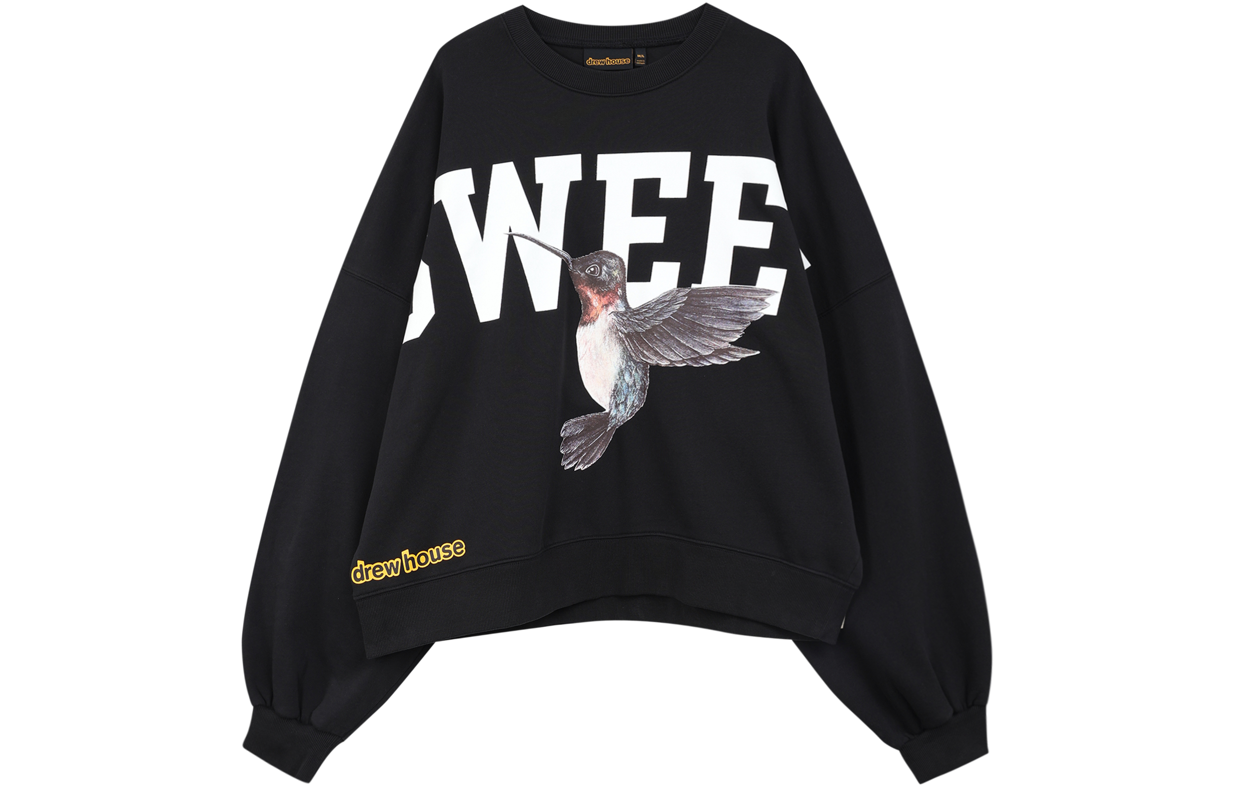 Order Drew House FW22 Hitam Sweet Boxy Crewneck Pullover Sweatshirt Unisex. DR-FW22-210