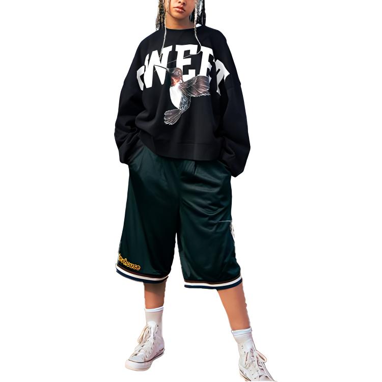 Details for Drew House FW22 Hitam Sweet Boxy Crewneck Pullover Sweatshirt Unisex. DR-FW22-210