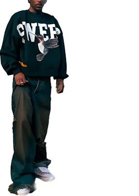 Drew House FW22 Hitam Sweet Boxy Crewneck Pullover Sweatshirt Unisex. DR-FW22-210 Sizing Drew House FW22 Hitam Sweet Boxy Crewneck Pullover Sweatshirt Unisex. DR-FW22-210