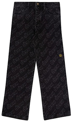 ドリューハウス FW22 カーペンタージーンズ レタープリント ユニセックス ブラックデニム DR-FW22-521 Buy ドリューハウス FW22 カーペンタージーンズ レタープリント ユニセックス ブラックデニム DR-FW22-521