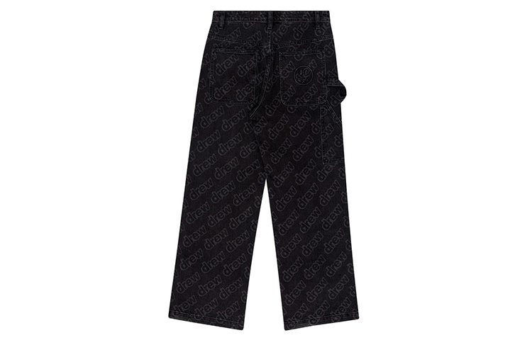 Lookbook ドリューハウス FW22 カーペンタージーンズ レタープリント ユニセックス ブラックデニム DR-FW22-521