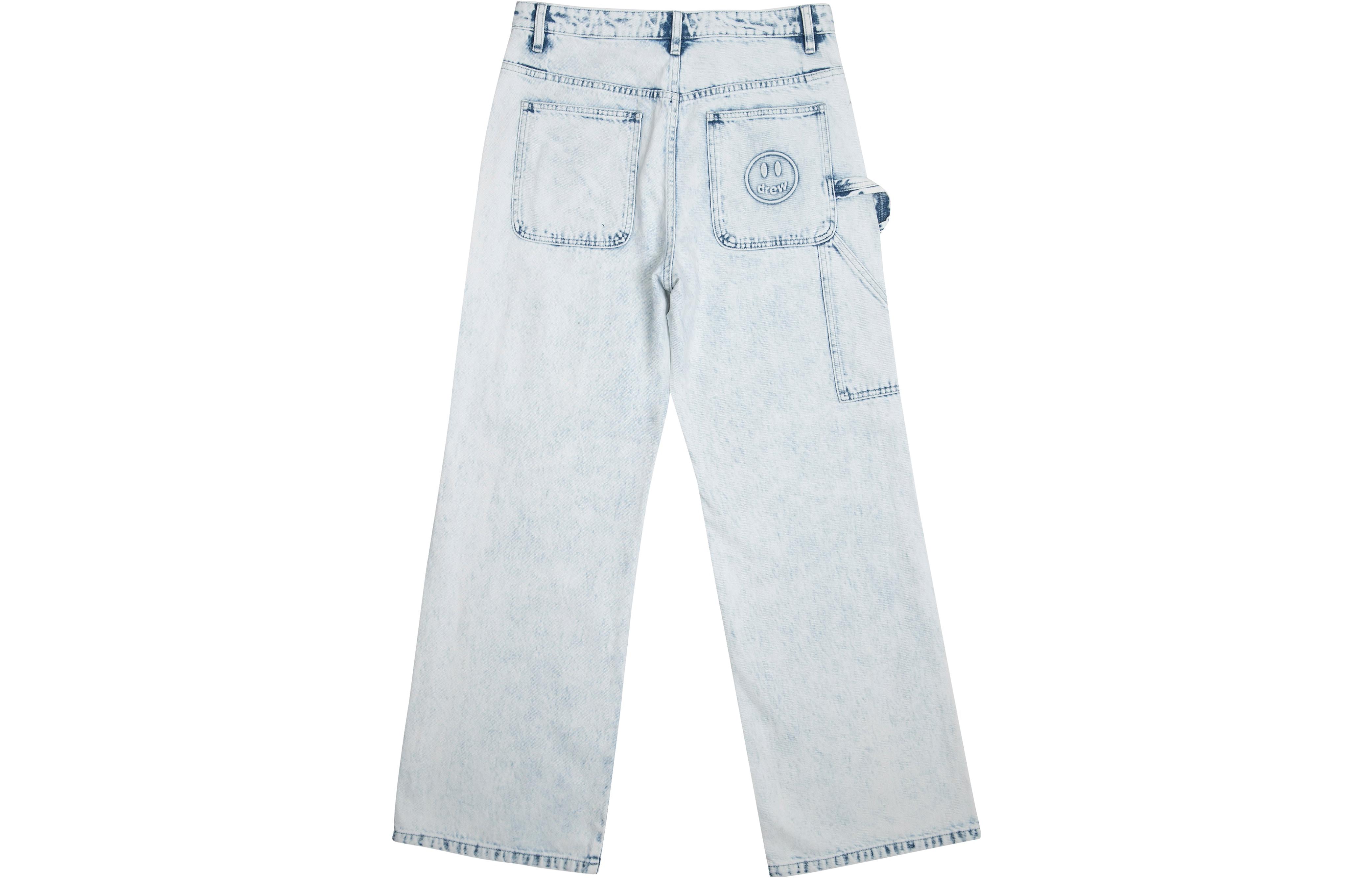 Lookbook 드류하우스 FW22 카펜터 페인트 인디고 디스트레스 데님 청바지 블루 유니섹스. DR-FW22-001