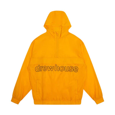 Drew House FW22 Flame Nylon Anorak Pullover Hoodie Yellow Unisex DR-FW22-119