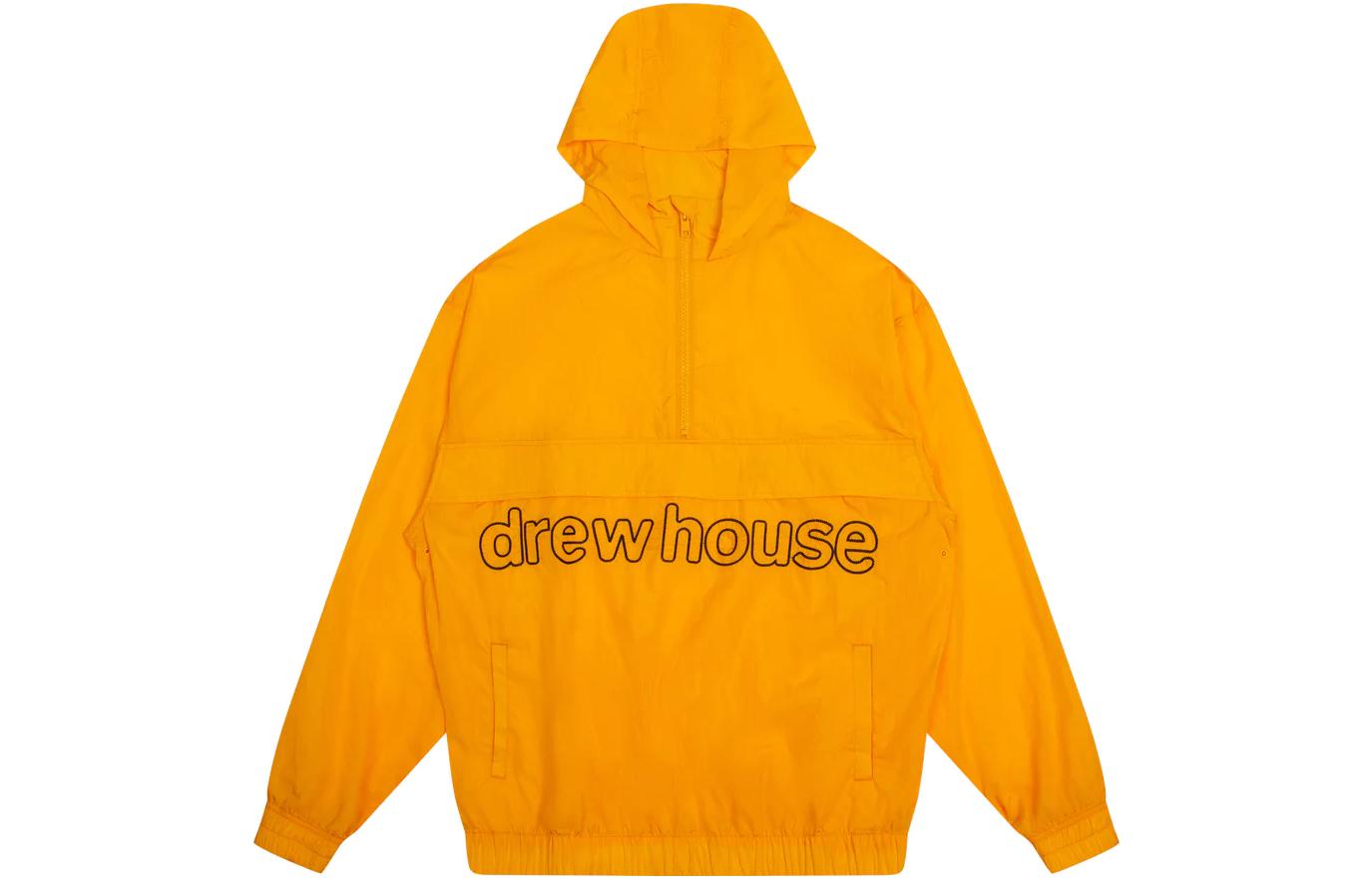 Order Drew House FW22 Flame Nylon Anorak Pullover Hoodie Yellow Unisex DR-FW22-119