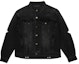 Buy Drew House FW22 Flame Series Jaket Denim Hitam Unisex Distressed Washed DR-FW22-488