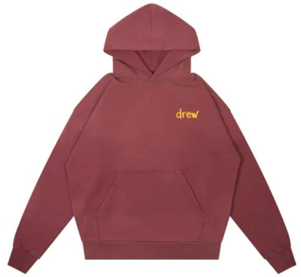 Drew House FW22 Flame Series Scribble Hoodie Red Pullover Unisex Sweatshirt DR-FW22-669 Buy Drew House FW22 Flame Series Scribble Hoodie Red Pullover Unisex Sweatshirt DR-FW22-669