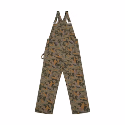 Drew House FW22 Fleece Overalls - Drew Camo Unisex Loose-Fit Jumpsuit Camo Print. DR-FW22-519