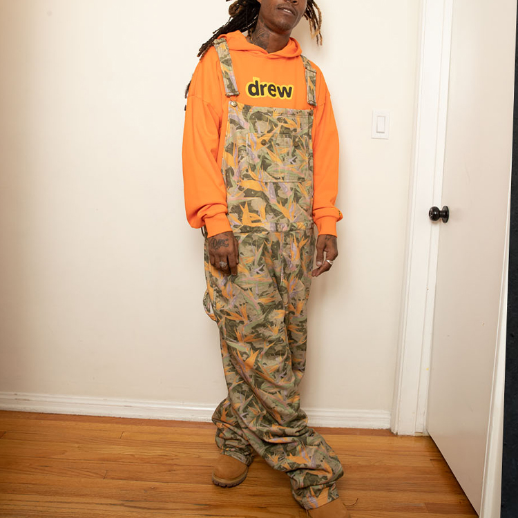 Shop Drew House 2022秋冬抓绒连体裤-迷彩宽松版型连体衣 男女同款 DR-FW22-519
