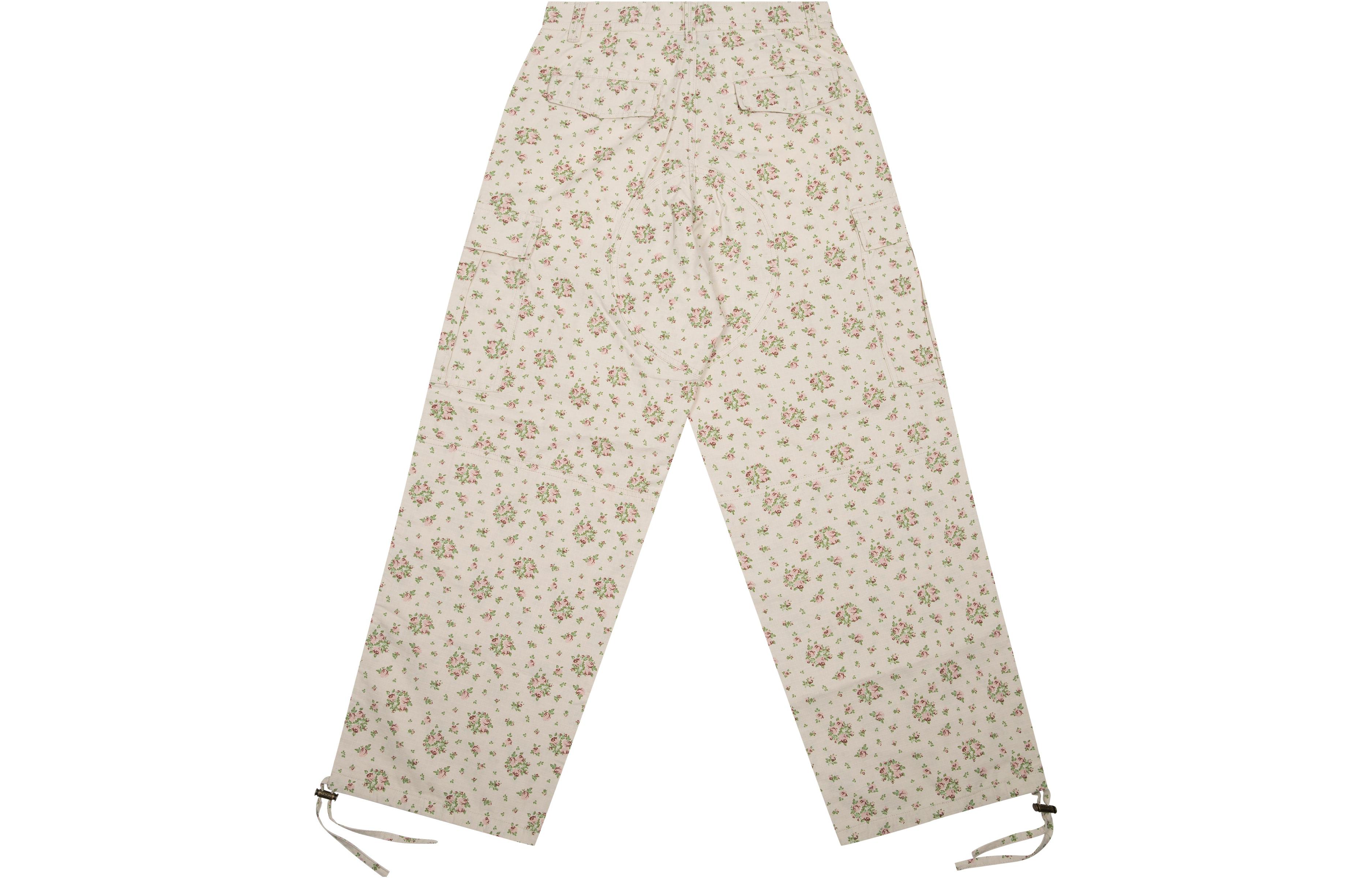 Lookbook Drew House FW22 花卉印花纽扣休闲裤 男女款 白色 DR-FW22-266