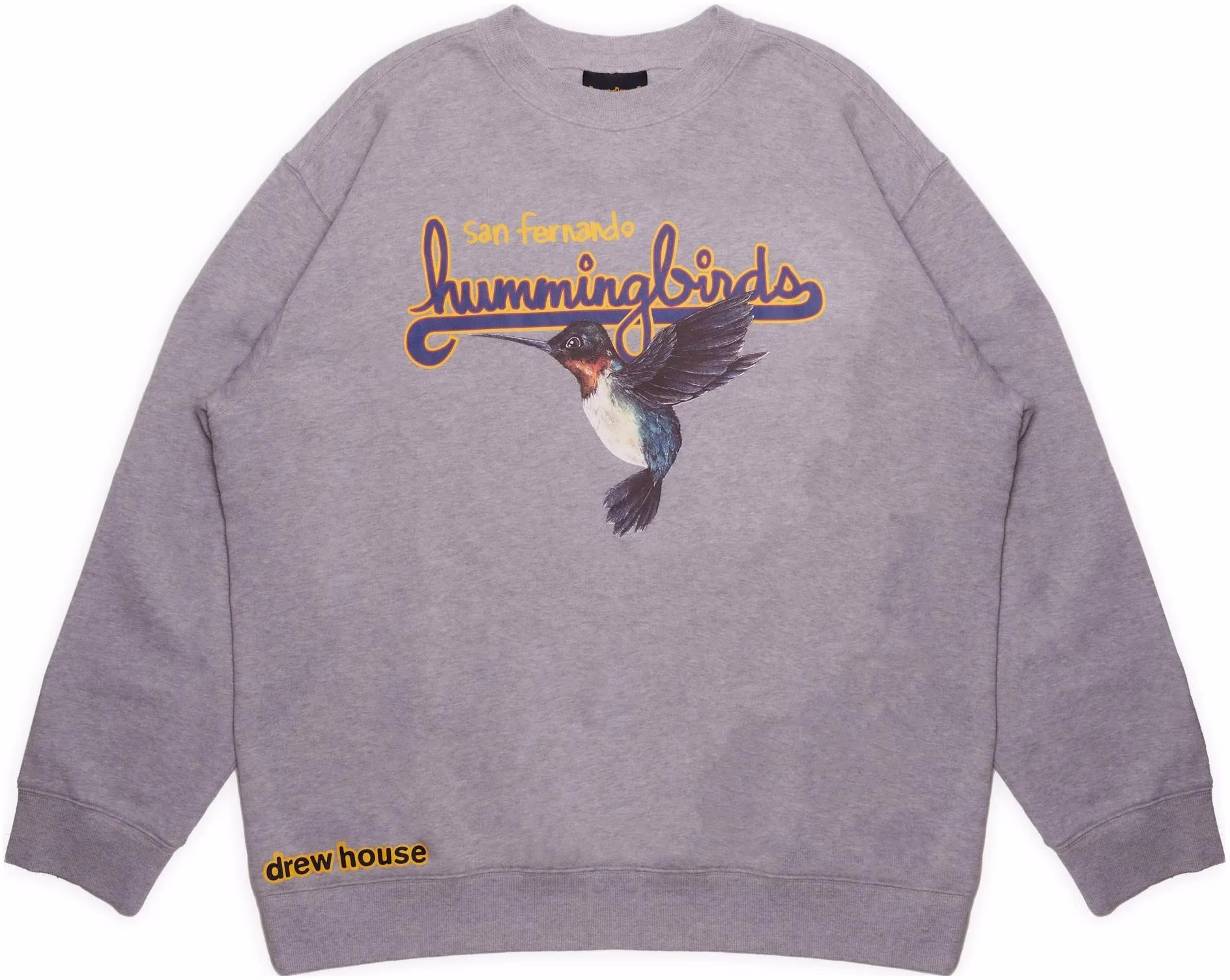 drew-house-fw-22-hummingbirds-logo-crewneck-heather-grey-pullover-unisex-sweatshirt-dr-fw-22-450