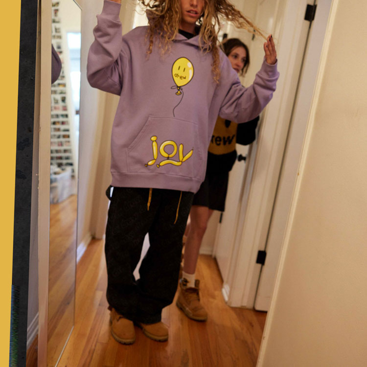 Drew House FW22 Joy Hoodie Lavender Smiley Balloon Unisex Purple Hoodie. DR-FW22-504 圖 4