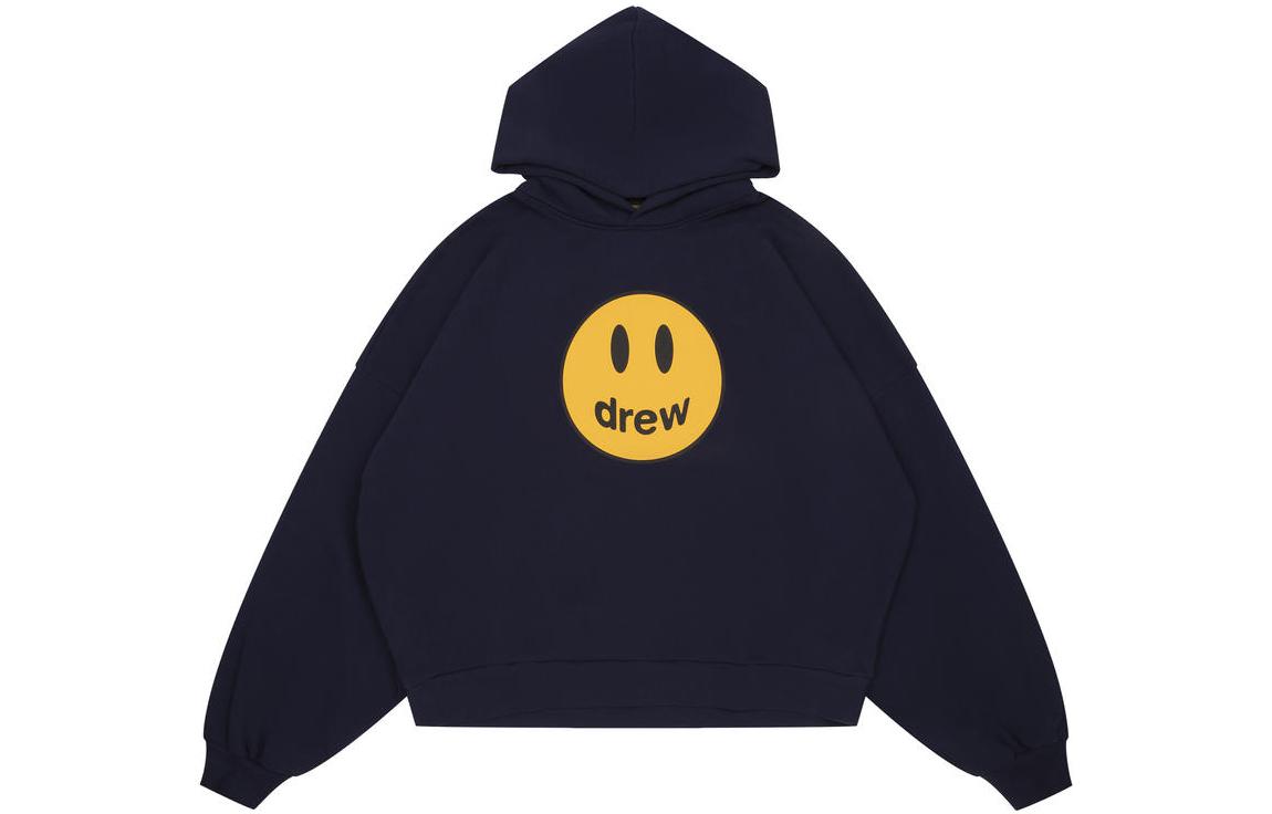 Drew House FW22 Mascot Boxy Hoodie Deep Navy Blue Unisex Smiley Print Pullover. DR-FW22-537 圖 2