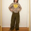 Purchase Seluar Drew House FW22 Olive Corduroy Wide Leg Carpenter Unisex Gaya Retro Kasual. DR-FW22-082