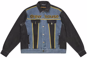 Order Drew House FW22 Oversized Mascot Trucker Jacket Blue - Unisex Smiley Face Design DR-FW22-343