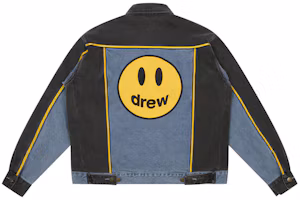 Lookbook Drew House FW22 Oversized Mascot Trucker Jacket Blue - Unisex Smiley Face Design DR-FW22-343