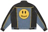 Lookbook Drew House FW22 Jaket Trucker Oversized Biru - Desain Wajah Smiley Unisex DR-FW22-343
