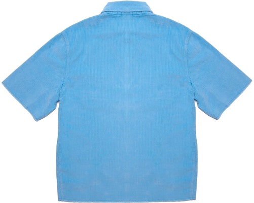 Kemeja Lengan Pendek Corduroy Drew House Smiley Biru Pasifik FW22 Unisex. DR-SS22-986 Lookbook Kemeja Lengan Pendek Corduroy Drew House Smiley Biru Pasifik FW22 Unisex. DR-SS22-986