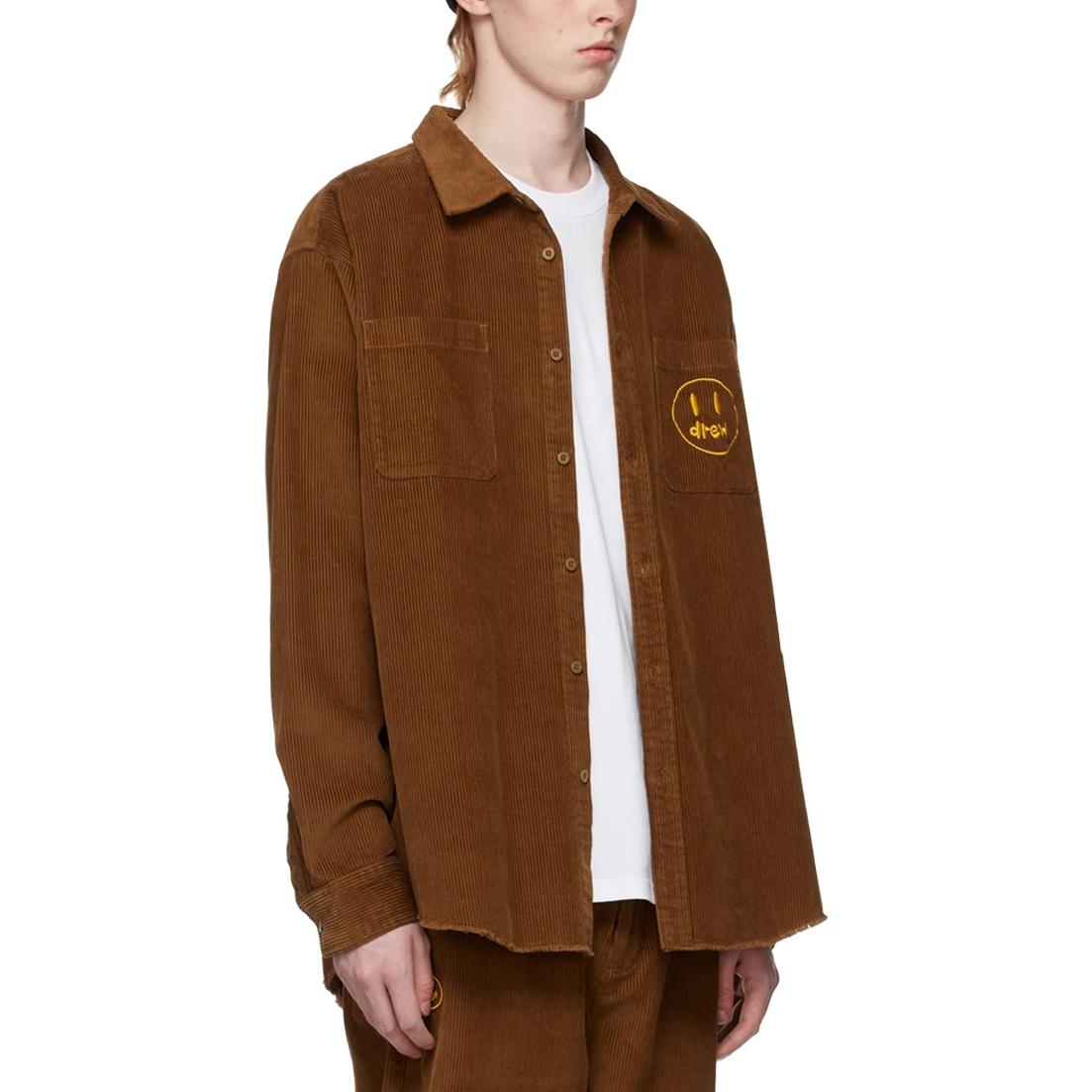 Lookbook Drew House FW22 Painted Mascot Brown Long Sleeve Polo Shirt . 221454M192000