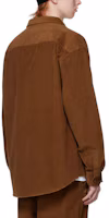 Shop Drew House FW22 Painted Mascot Brown Long Sleeve Polo Shirt . 221454M192000