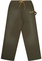 Drew House FW22 Scribble Carpenter Sweatpant Faded Olive Unisex Casual Pants. DR-FW22-538 Drew House FW22 Scribble Carpenter Sweatpant Faded Olive Unisex Casual Pants. DR-FW22-538