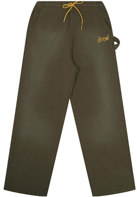 Drew House FW22 塗鴉工裝休閒褲褪色橄欖綠 男女休閒長褲。 DR-FW22-538 Buy Drew House FW22 塗鴉工裝休閒褲褪色橄欖綠 男女休閒長褲。 DR-FW22-538