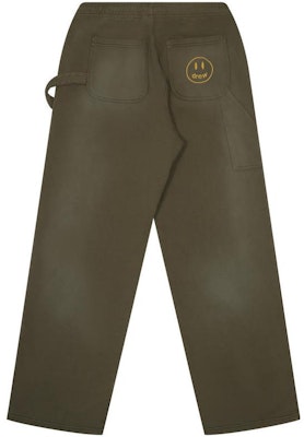 Drew House FW22 塗鴉工裝休閒褲褪色橄欖綠 男女休閒長褲。 DR-FW22-538 Lookbook Drew House FW22 塗鴉工裝休閒褲褪色橄欖綠 男女休閒長褲。 DR-FW22-538