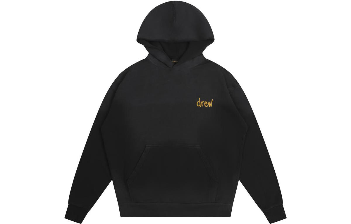 Drew House FW22 Scribble Hoodie Black Embroidered Pullover Unisex Fleece. DR-FW22-101