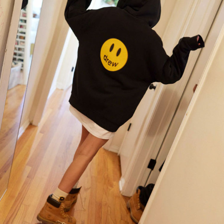 Drew House FW22 Secret Black Zip-Up Hoodie - Unisex Letter Design DR-FW22-506 圖 5