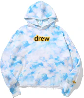 Drew House FW22 Secret Deconstructed Tie-Dye Hoodie Blue Unisex Pullover DR-FW22-010 Drew House FW22 Secret Deconstructed Tie-Dye Hoodie Blue Unisex Pullover DR-FW22-010