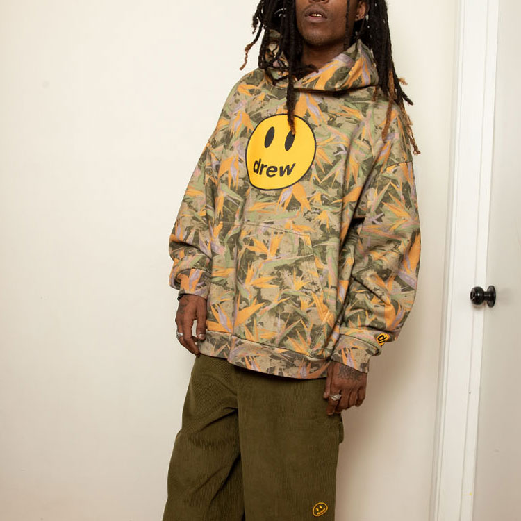 Shop Drew House FW22 Hoodie Unisex Smiley Oversized Fleece Pullover - Multi-warna. DR-FW22-410