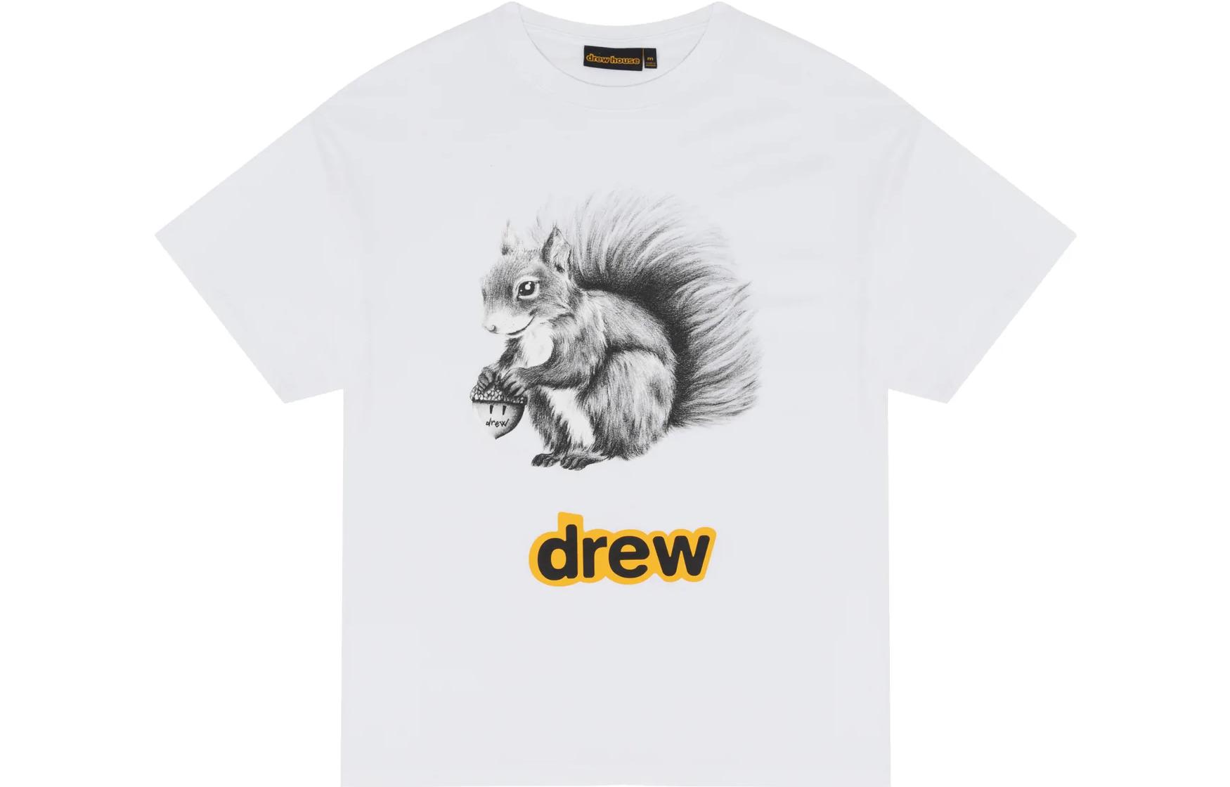 Drew House FW22 Squirrel Print Crewneck Tee White DR-FW22-238