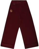 Drew House FW22 Ultra Wide Corduroy Pleated Pants Brown Unisex Vintage Style. DW-FW22-121 Drew House FW22 Ultra Wide Corduroy Pleated Pants Brown Unisex Vintage Style. DW-FW22-121