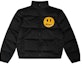 Order 드루하우스 FW22 지퍼업 패딩 자켓 마스코트 블랙 스마일 프린트 유니섹스. DR-FW22-516