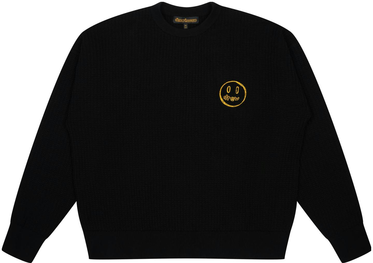 drew-house-fw-23-black-pullover-fleece-sweatshirt-with-chest-smiley-logo-unisex-dh-wk-9122-smbk