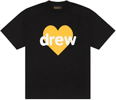 Order Drew House FW23 無限愛黑色心型標誌男女短袖T恤。 DW-fw23-005