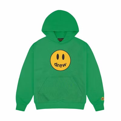 Drew House FW23 Mascot Oversized Hoodie Green Smiley Face Unisex Hoodie. DW-fw23-003