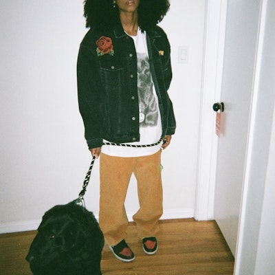 Drew House Jaket Denim Kartun Logo Skull Unisex Hitam. DR-SS21-48 Details for Drew House Jaket Denim Kartun Logo Skull Unisex Hitam. DR-SS21-48