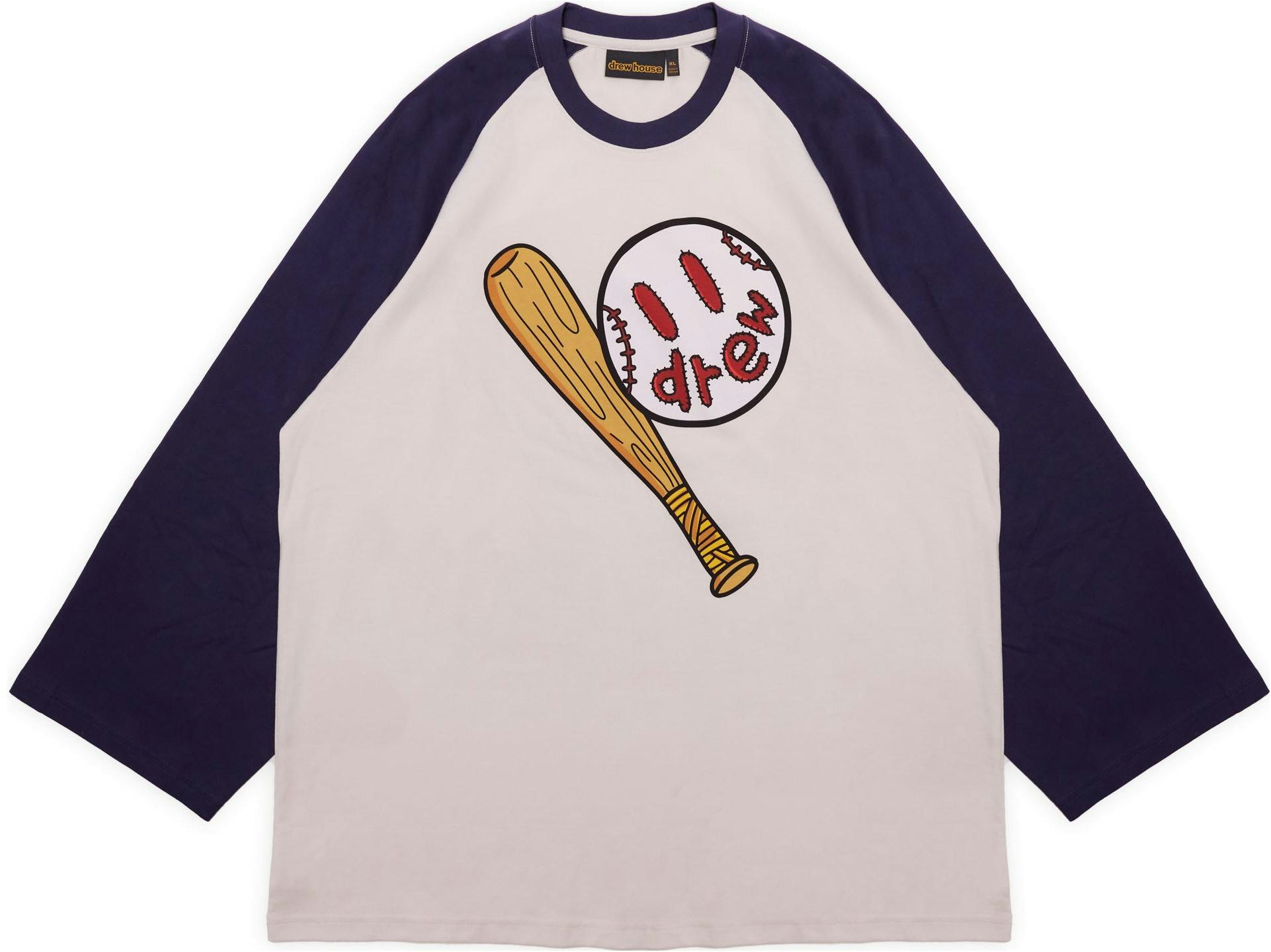 drew-house-hummingbirds-ss-22-smiley-play-ball-navy-baseball-logo-tee-unisex-dr-ss-22-406