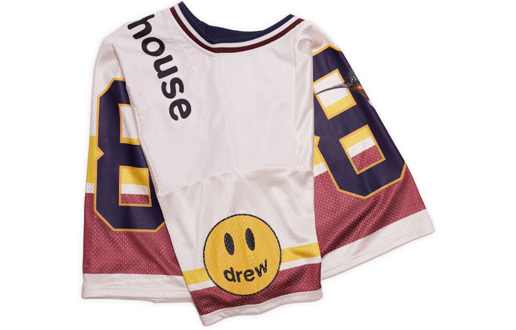 Shop Drew House Hummingbirds Summer Smiley Jersey Magnolia Unisex Kaos Pink. DR-SS22-123