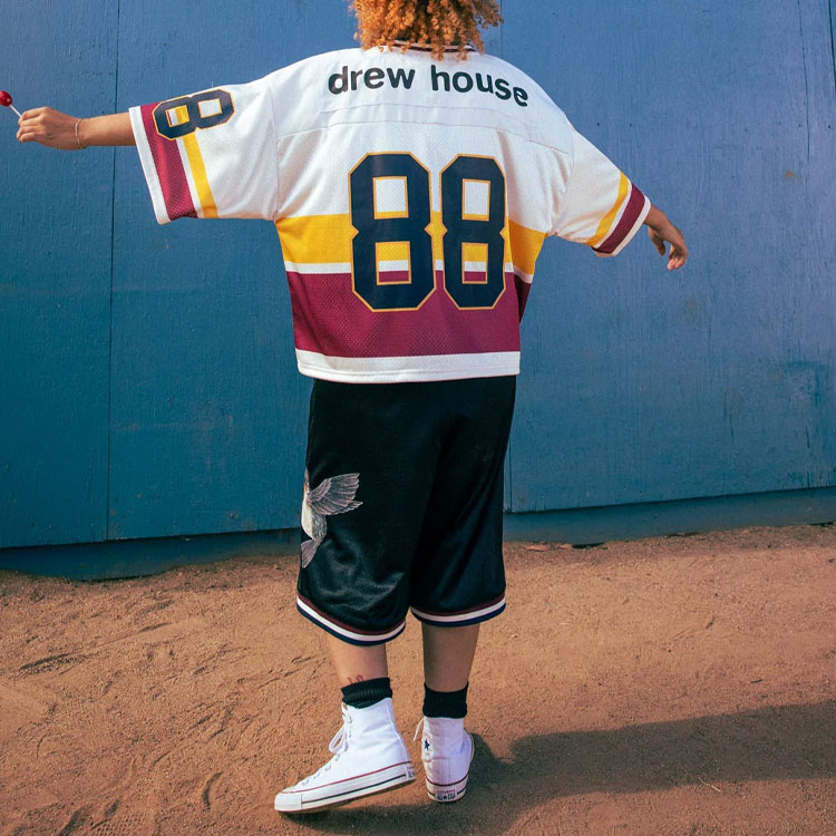 Sizing Drew House Hummingbirds Summer Smiley Jersey Magnolia Unisex Kaos Pink. DR-SS22-123