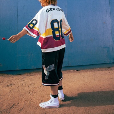 Drew House Hummingbirds Summer Smiley Jersey Magnolia Unisex Kaos Pink. DR-SS22-123 Cheap Drew House Hummingbirds Summer Smiley Jersey Magnolia Unisex Kaos Pink. DR-SS22-123